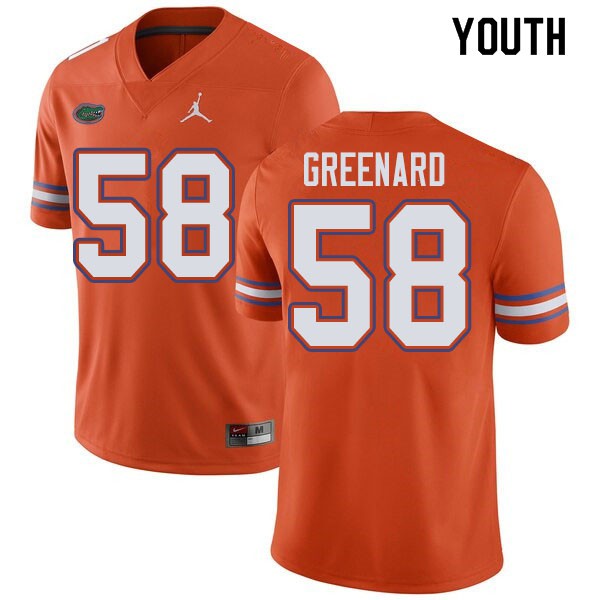 Jordan Brand Youth #58 Jonathan Greenard Florida Gators College Football Jersey Orange